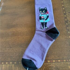 Nathalie lete black cat socks nwt